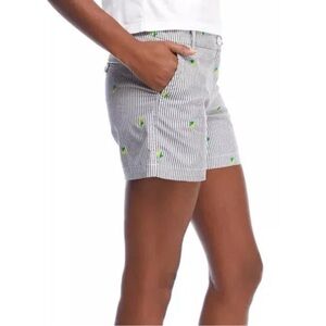 Lemon Embroidered Stripe Shorts
